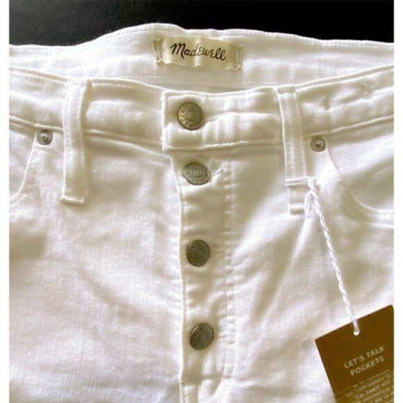 Madewell jeans white 10" High-Rise Skinny Jean size 32 - Picture 13 of 14